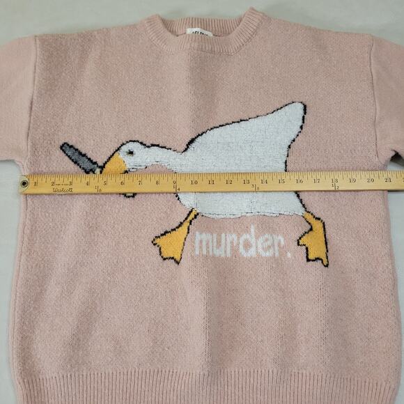Aelfric Eden Pink Goose Graphic Crewneck Sweater - Picture 5 of 8